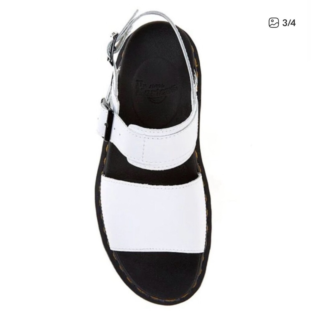 Dr. Martens Voss White Leather Bold Sandal, Sz 8 - Picture 3 of 5